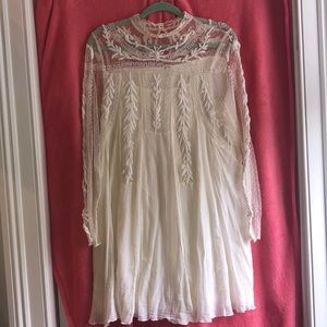 Free People Ivory Lace Dress